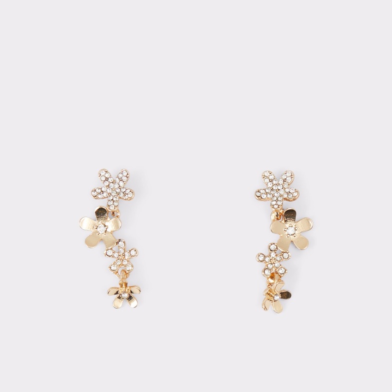 Aldo Last Chance Bakerton Earrings Gold-Clear Multi Fashion