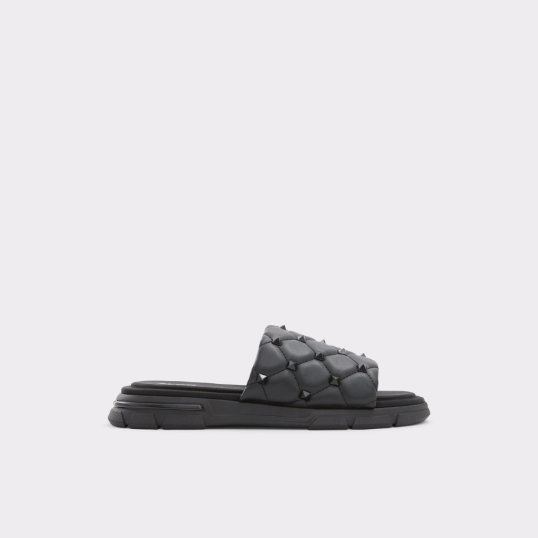 Black Synthetic Smooth Cuciro Slide Sandal Fashion Aldo