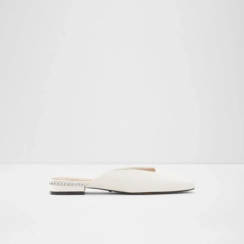 Fashion Aldo White Pridiaflex Women's Square Toe Mule