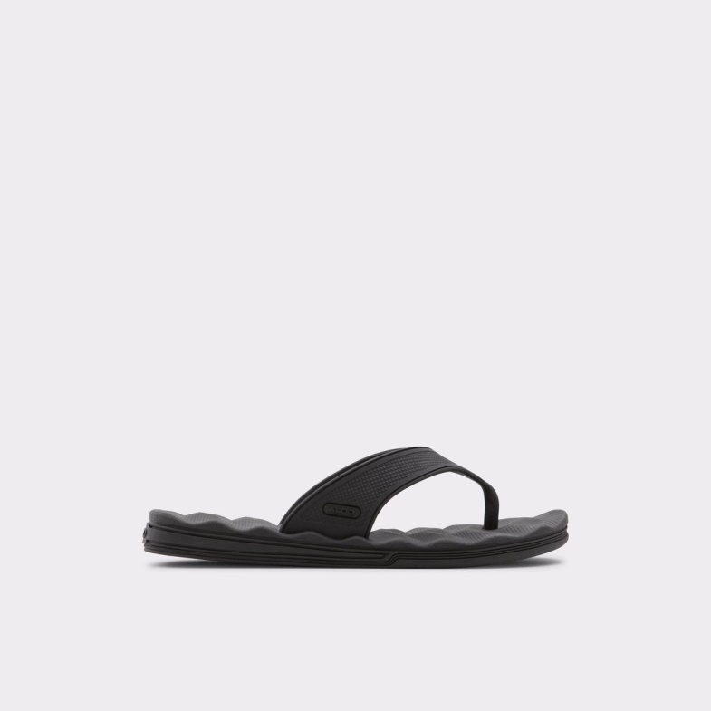 Black Aldo Fashion Haciendo Flip Flops
