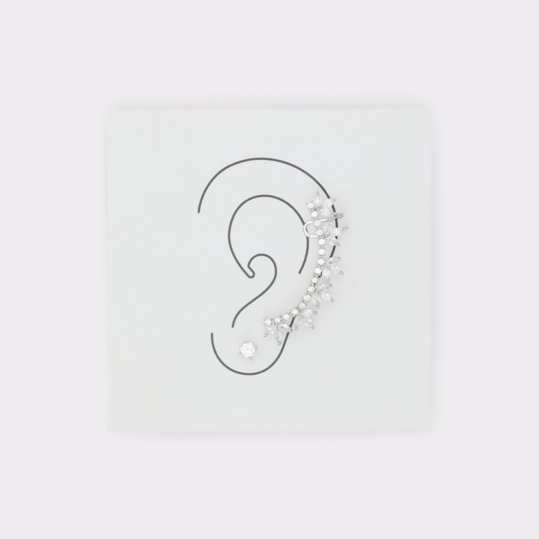 Last Chance Holbrooki Earcuff Fashion Aldo Silver-Clear Multi