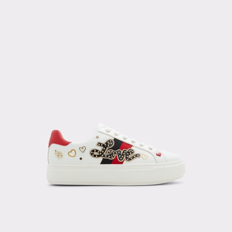 White Aldo Fashion Lovealways Low Top Sneaker Cup Sole