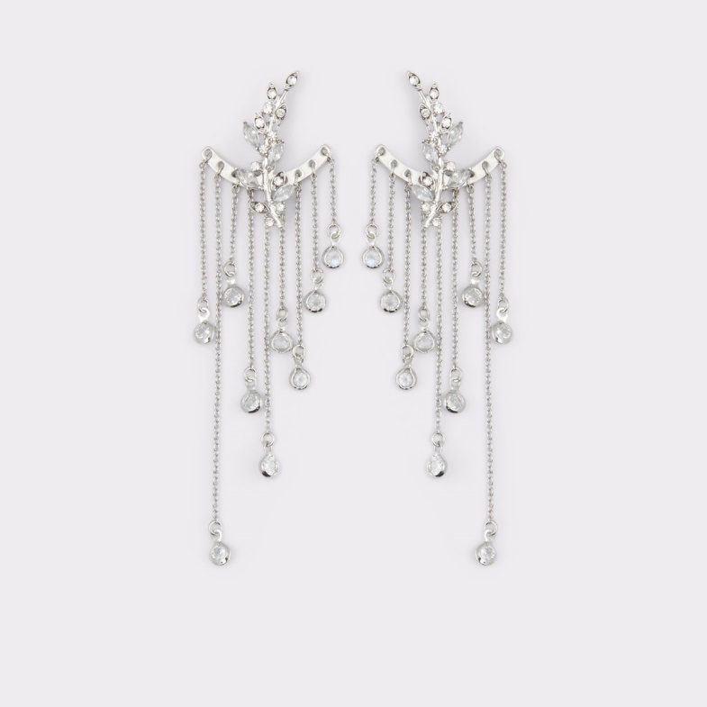 Fashion Aldo Silver-Clear Multi Last Chance Saredia Earrings