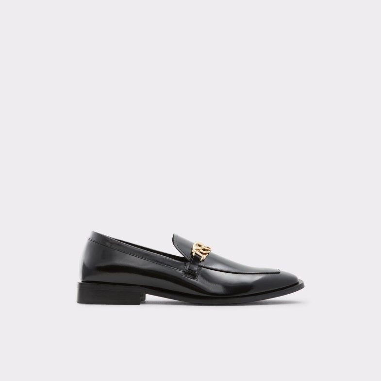 Aldo Black Leather Smooth Fashion Suavo Loafer