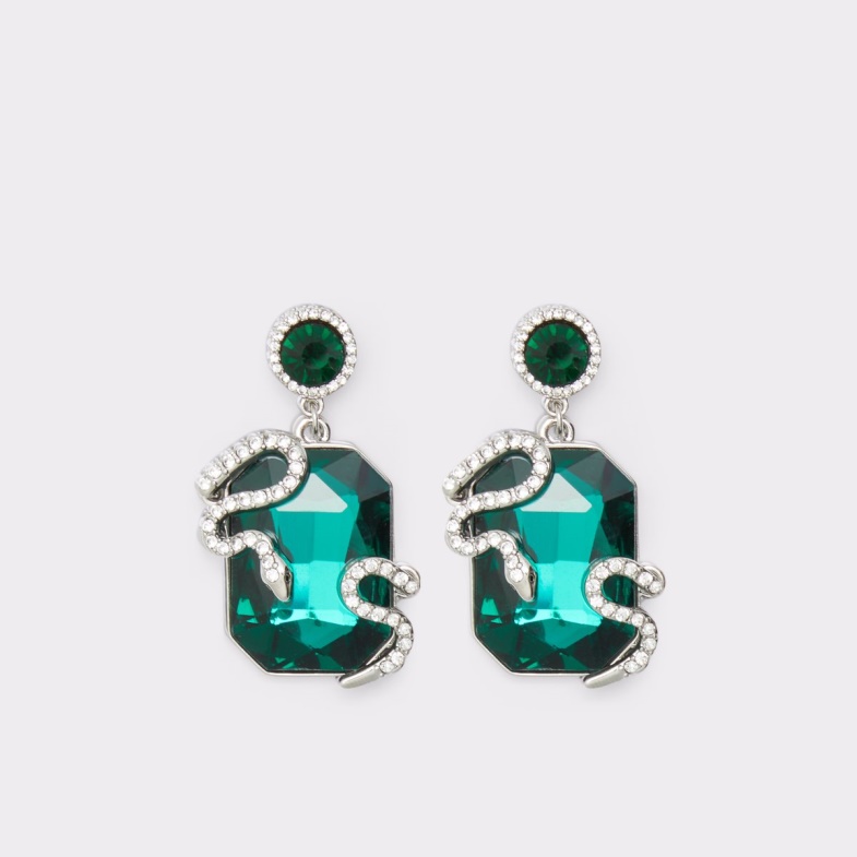 Aldo Last Chance Uleawen Earrings Dark Green Fashion