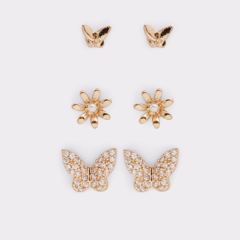 Aldo Fashion Last Chance Valaledar Earrings Gold-Clear Multi