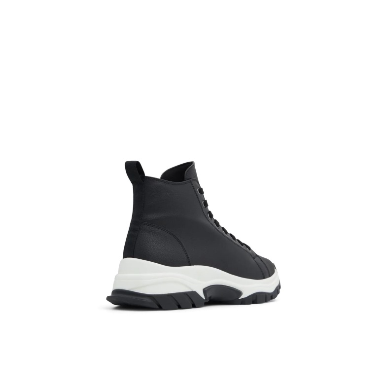 Aldo Fashion Black Vertex High Top Sneakers Lace Up