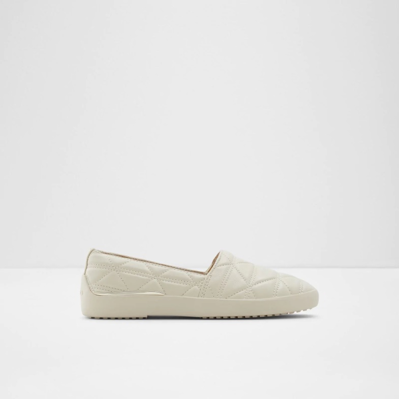 Aldo Fashion Quilten Loafers Slip On White