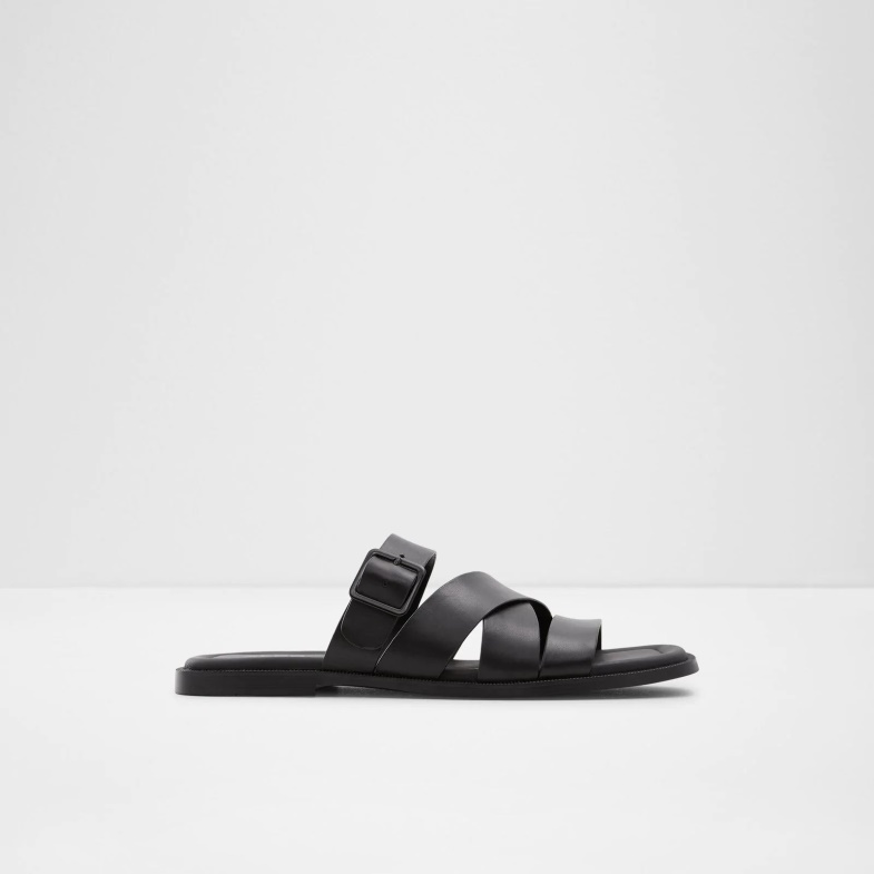 Black Aldo Fashion Dampel Flat Sandals