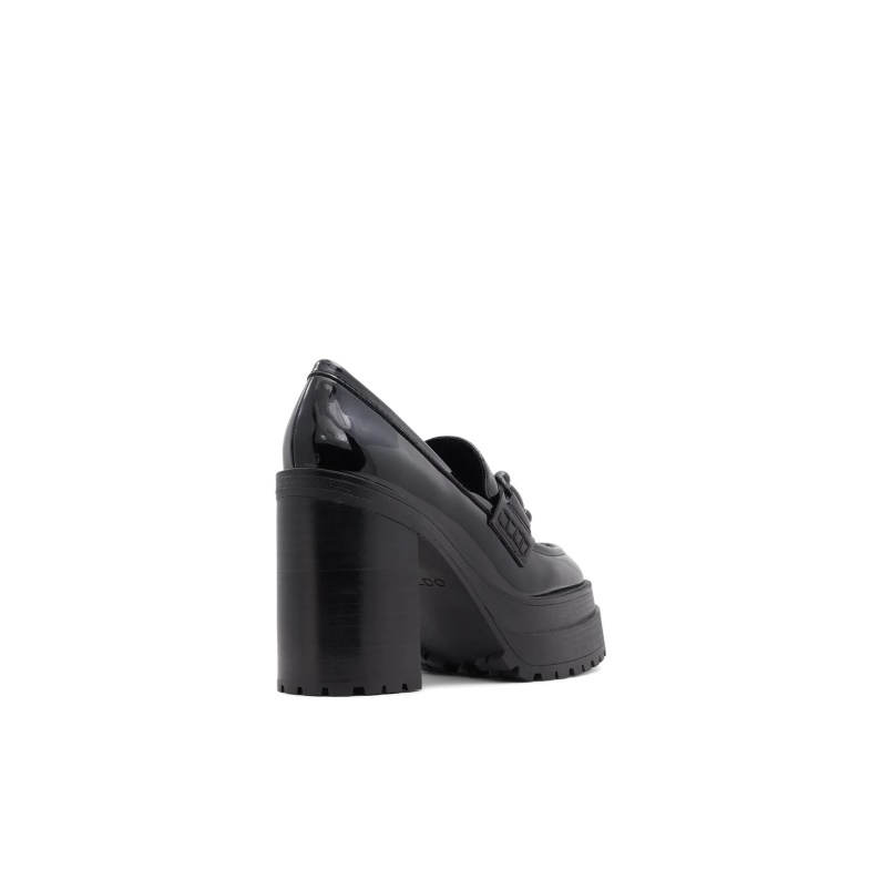 Black Bigleap Loafers Mid Heels Aldo Fashion