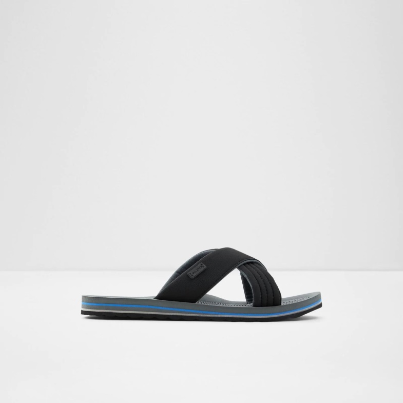 Fashion Aldo Black Inderpaul Flat Sandals