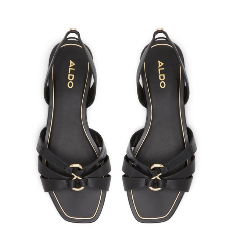 Aldo Black Fashion Aldo Marassi Flat Sandals