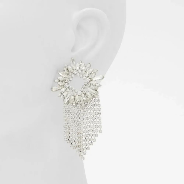Aldo Cascada Women's Accessories Earrings Silver/Clear Multi Fashion