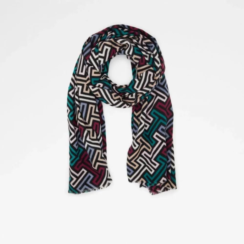 Manifall Women's Accessories Scarf Fashion Aldo Black Multi